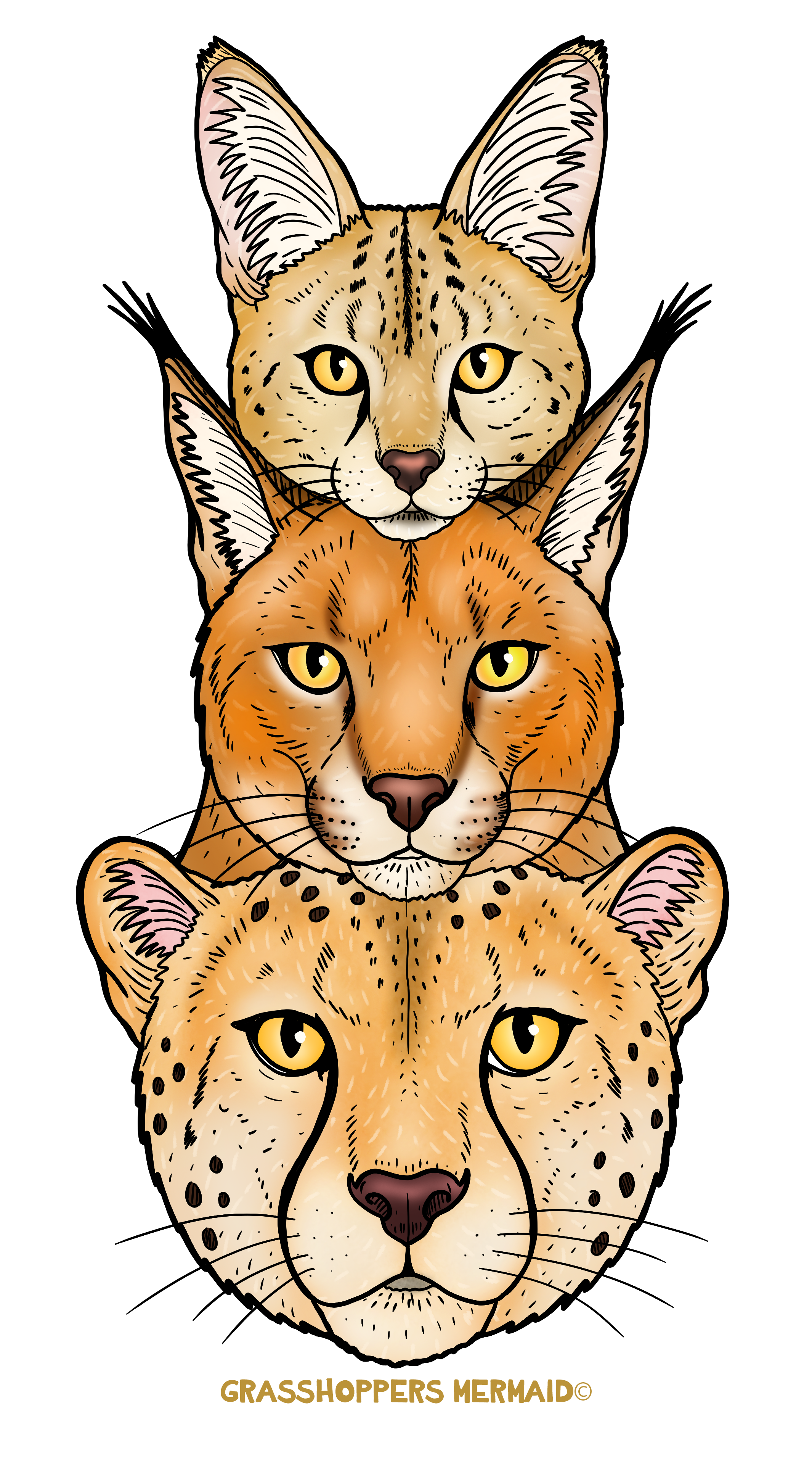 Safari Cat Totem