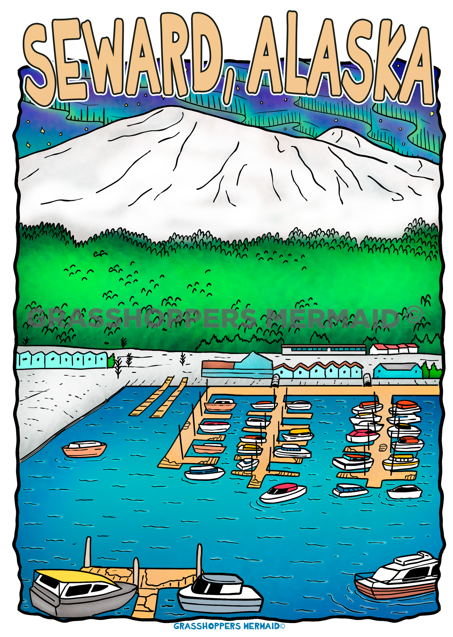 Seward Marina Northern Lights