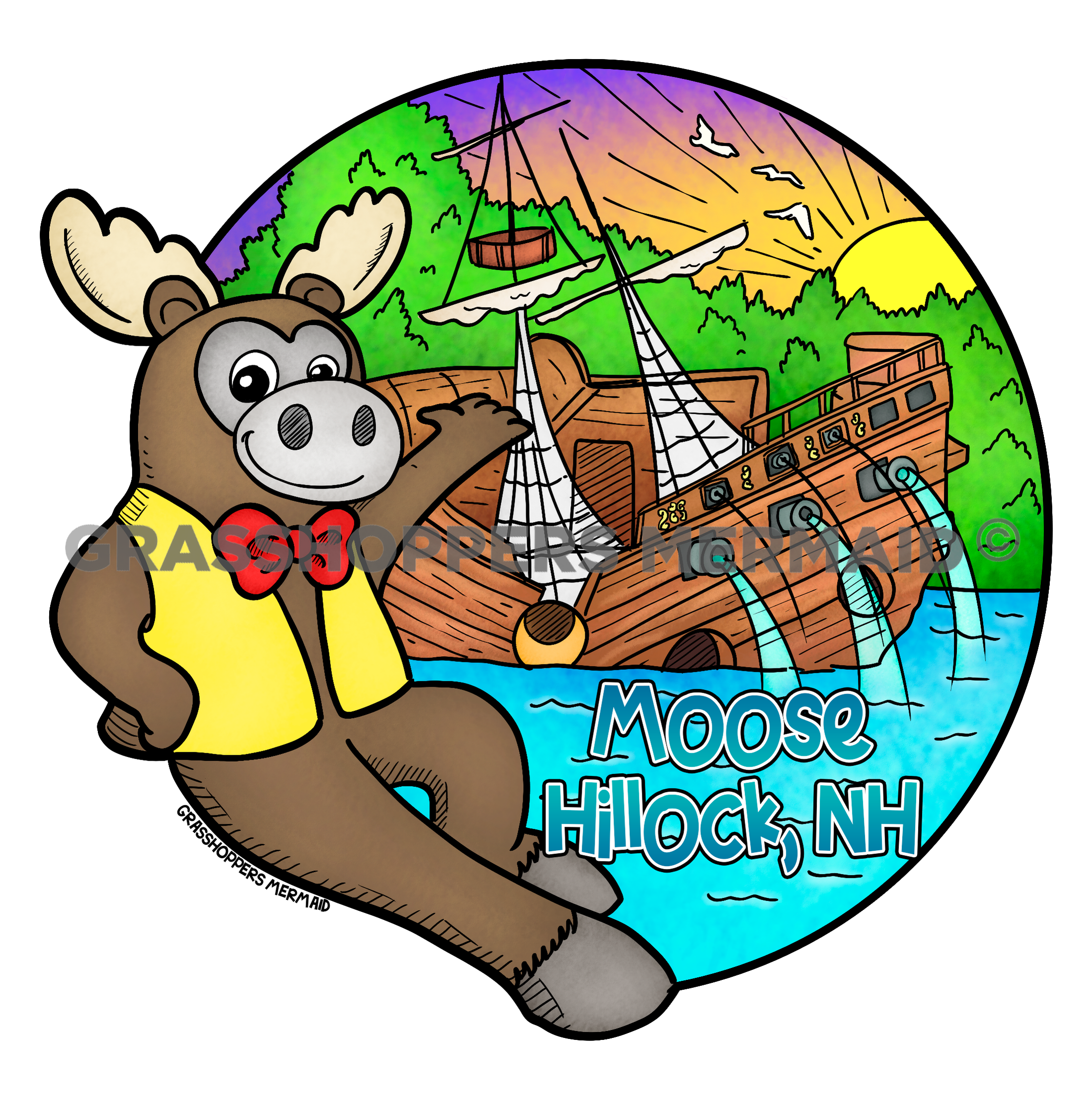 Sinking Moose Ship