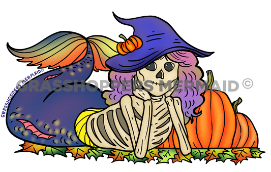 Skeletom Mermaid Pose