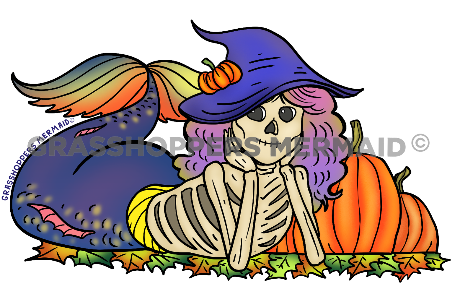 Skeletom Mermaid Pose