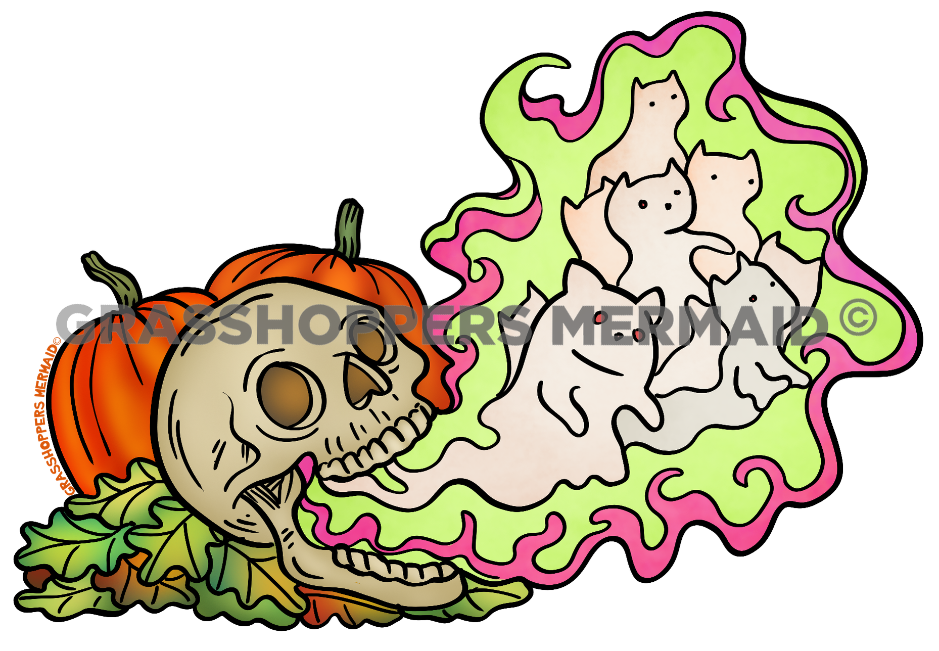 Skull & Cat Ghosts