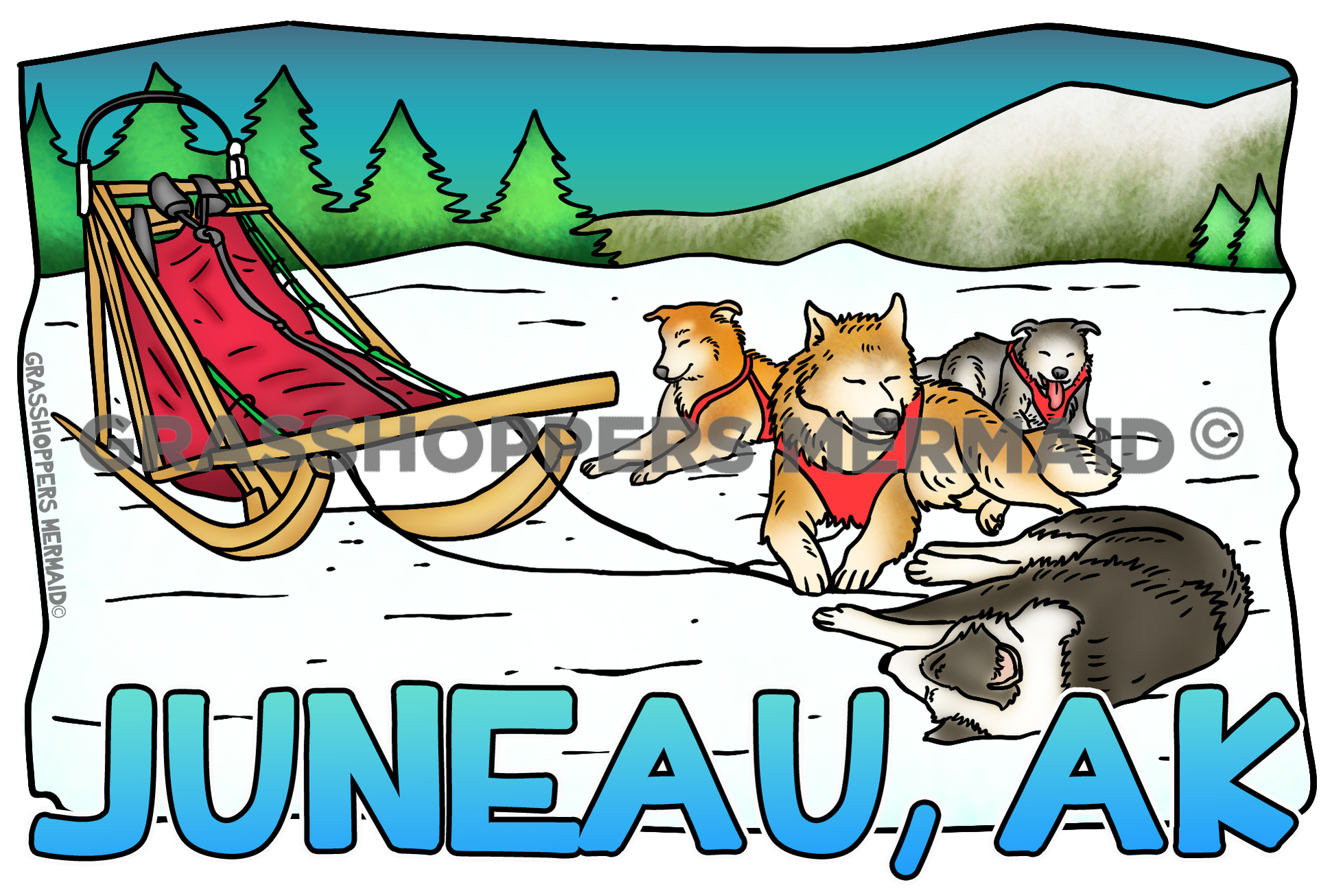 Sled Dog Team Break