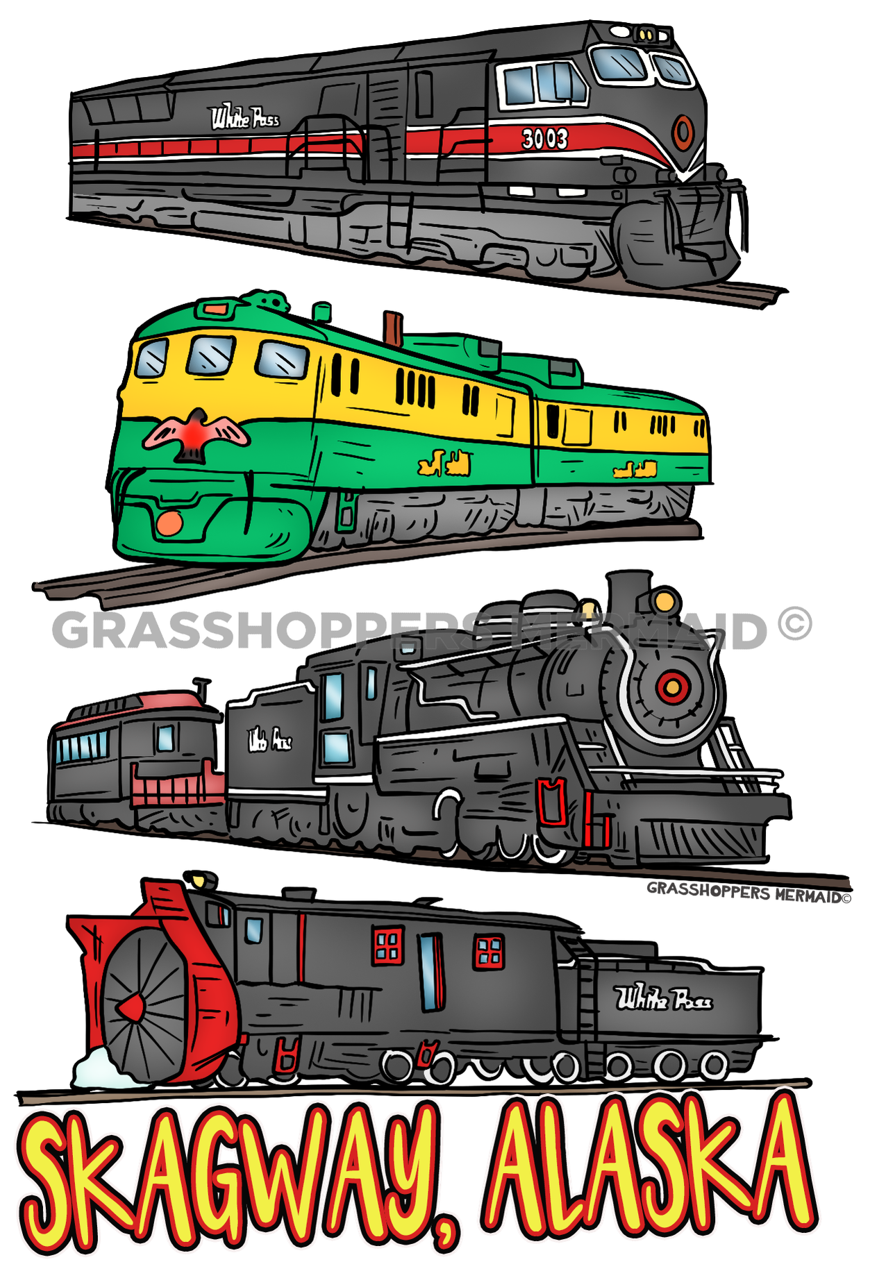 Stacked Train Cars