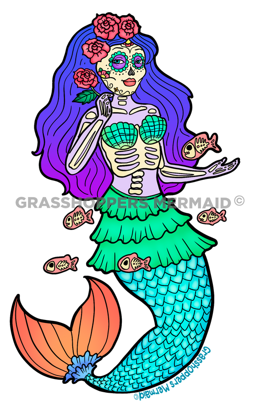 Sugar Skull Mermaid
