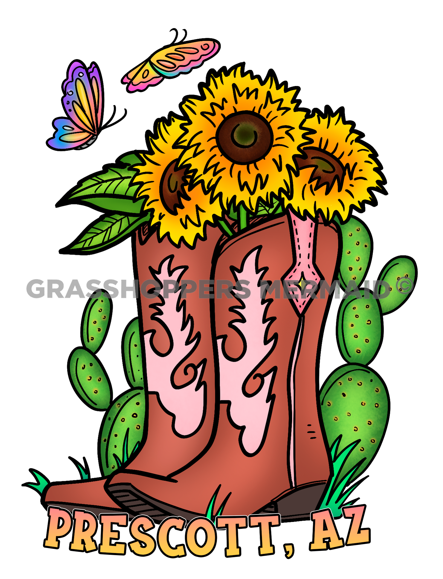 Sunflower Cowboy Boots