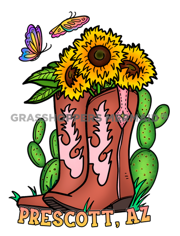 Sunflower Cowboy Boots