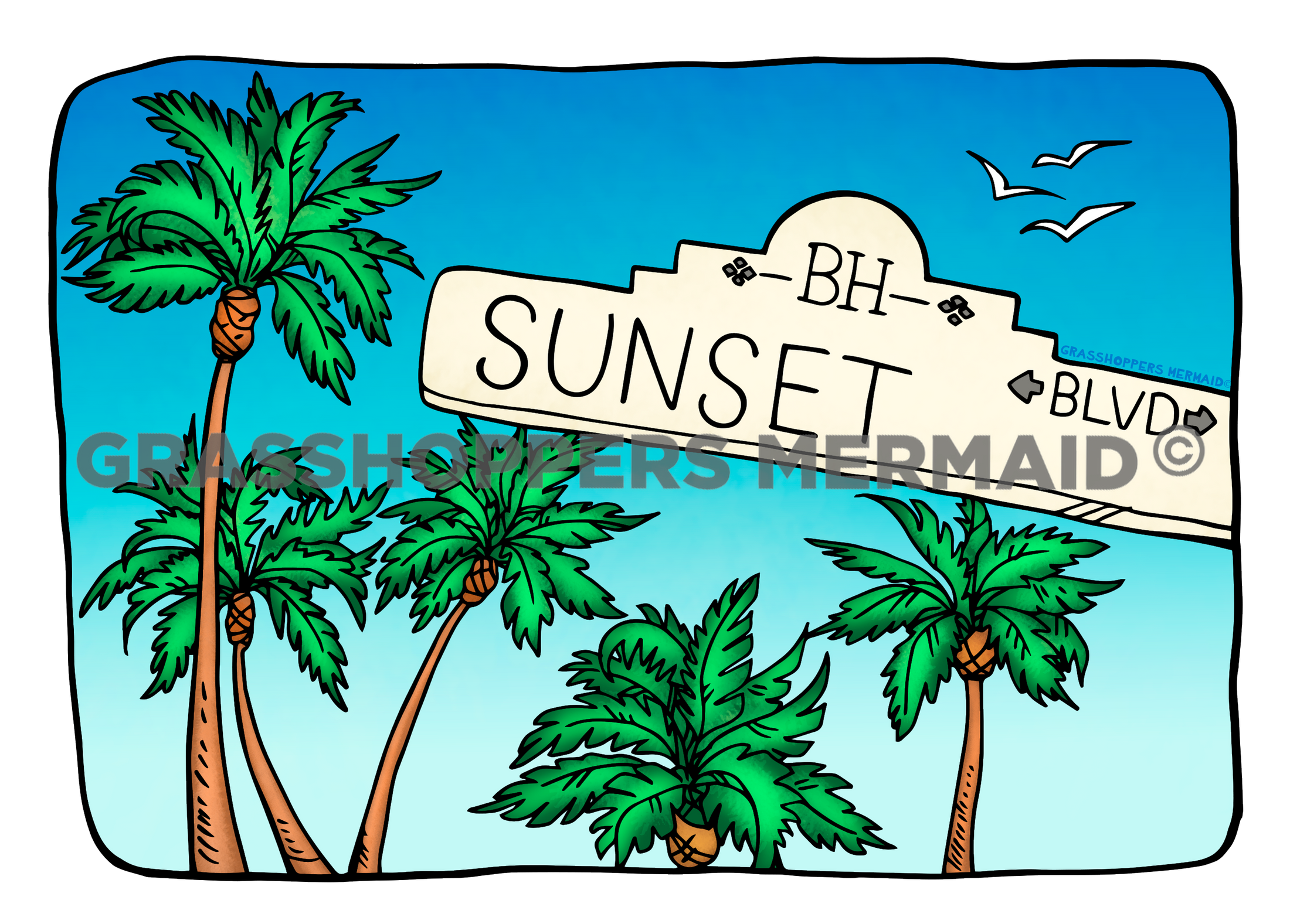 Sunset Blvd. Street Sign
