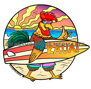 Surfing Rooster