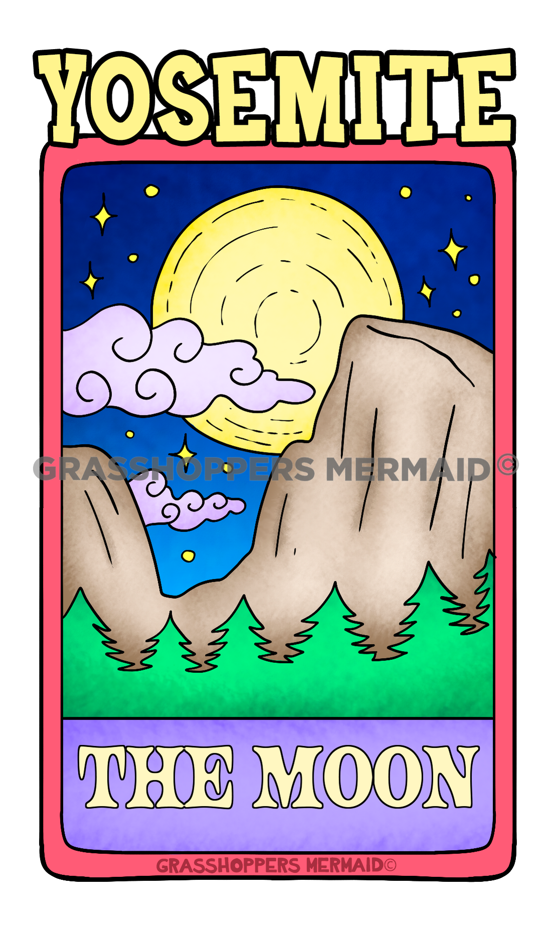 Yosemite Moon Card