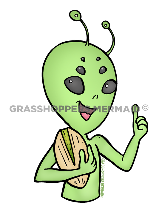 Thumbs Up Alien Pistachio