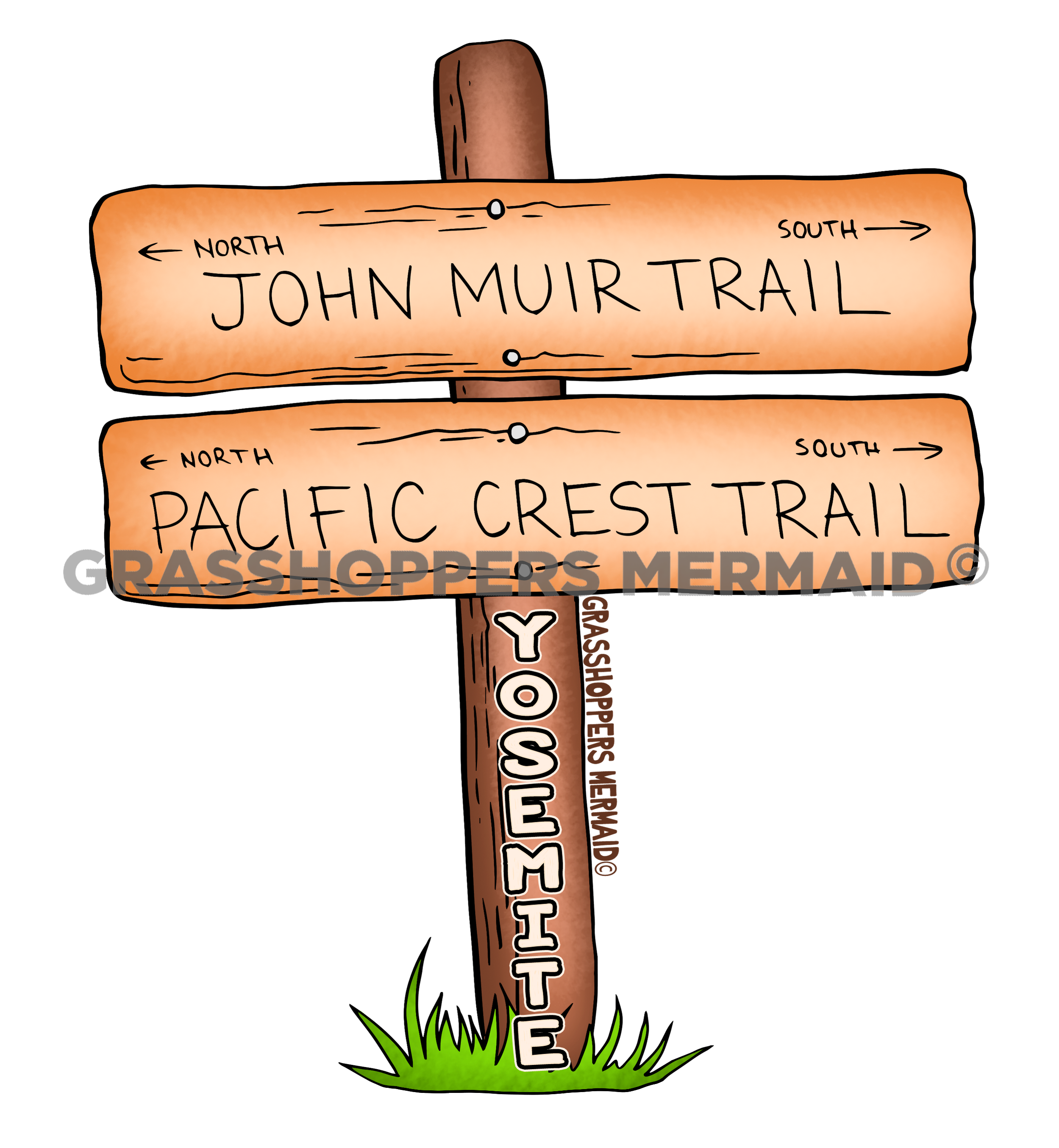 Yosemite Trail Sign – Grasshopper's Mermaid