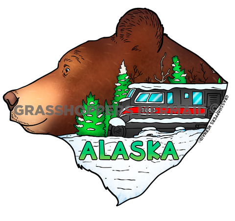 Train Bear Outline