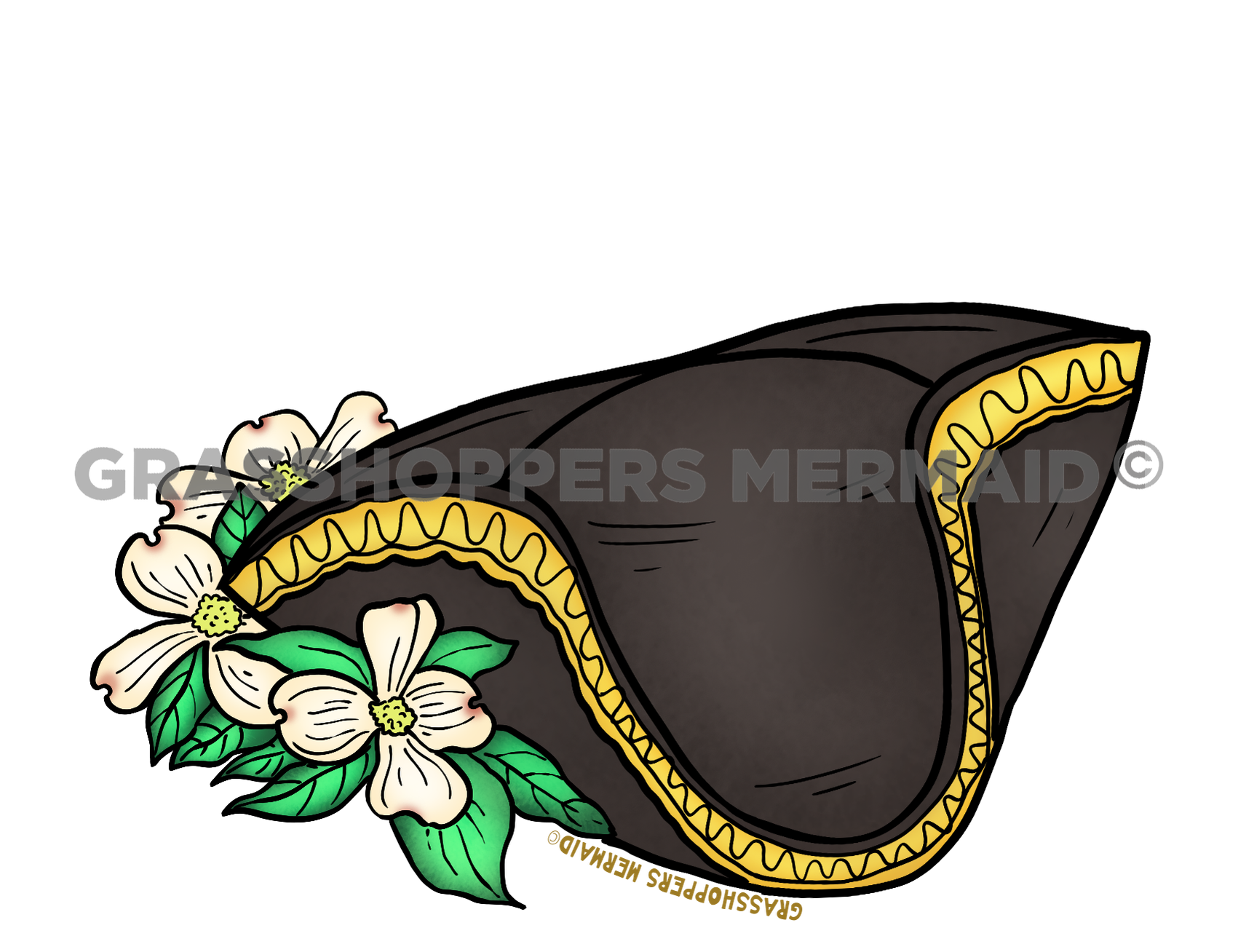 Tricorn Hat With Dogwoods