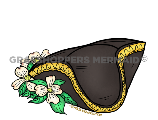 Tricorn Hat With Dogwoods
