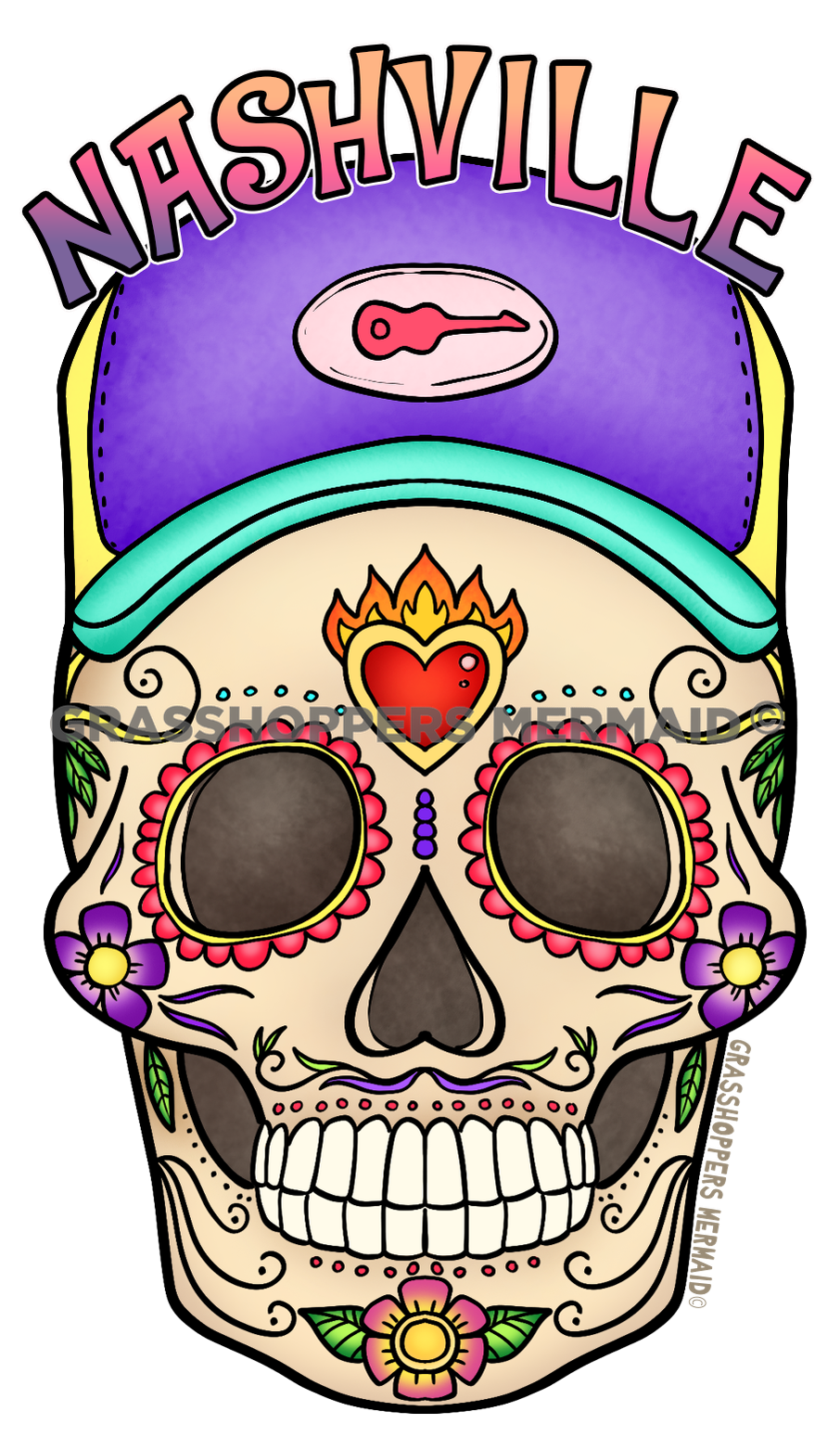 Trucker Sugar Skull