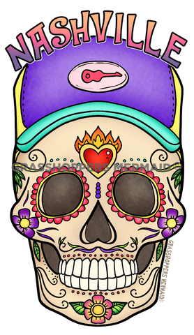 Trucker Sugar Skull