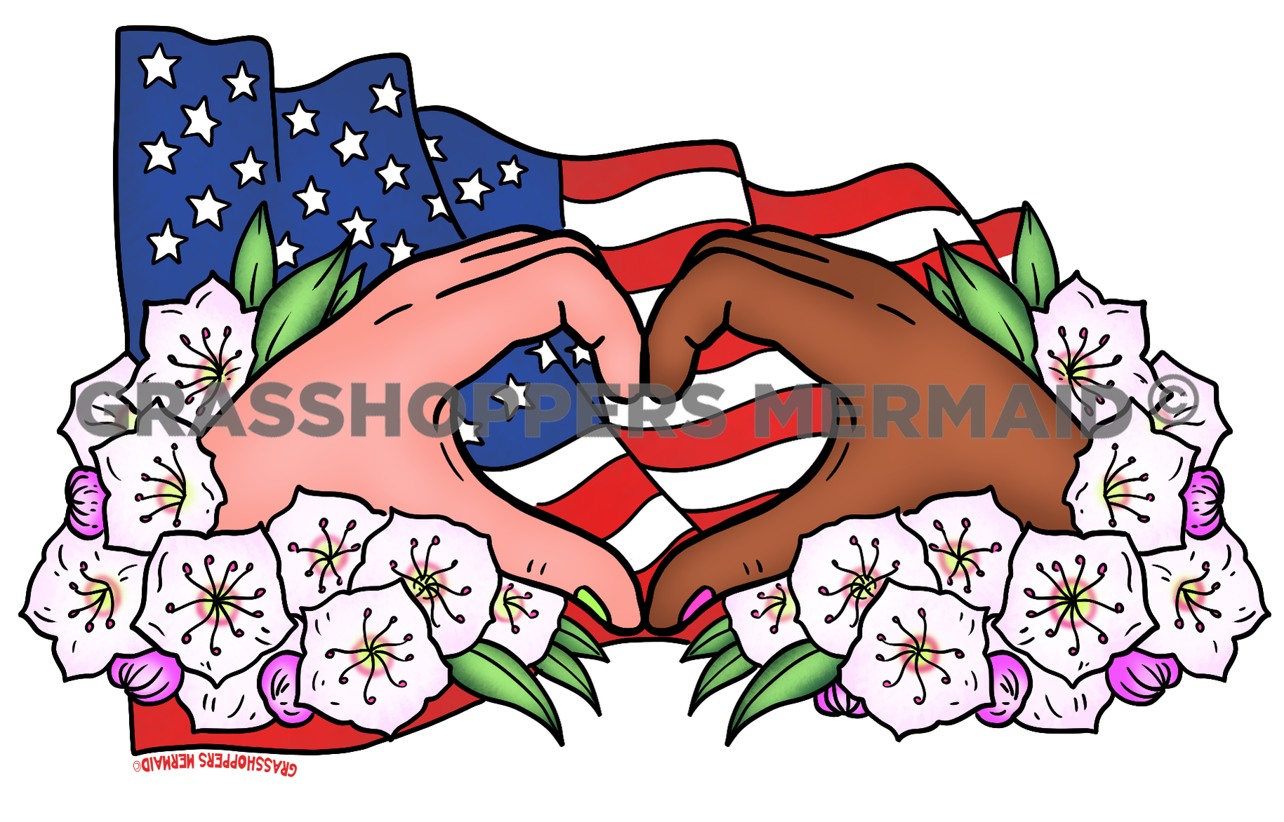 USA Heart Hands