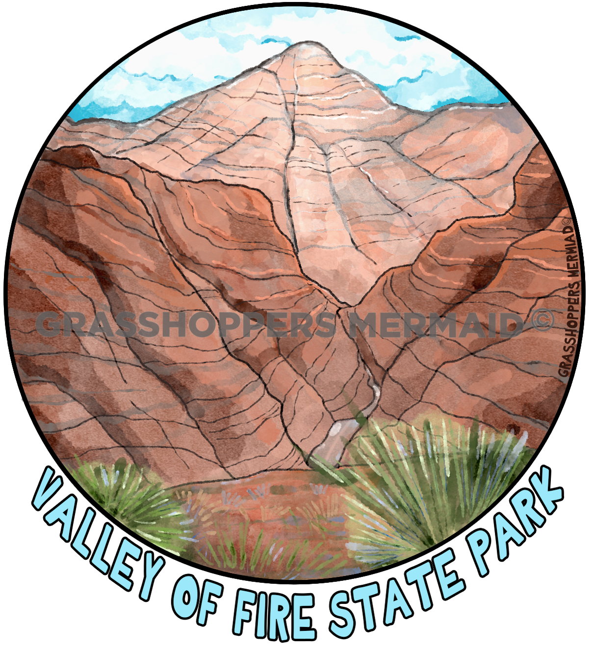 Valley of Fire Watercolor