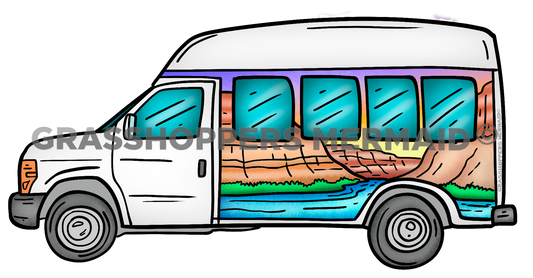 Van with Grand Canyon