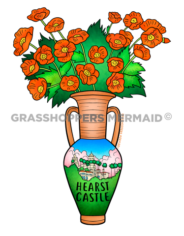 Hearst Poppy Vase