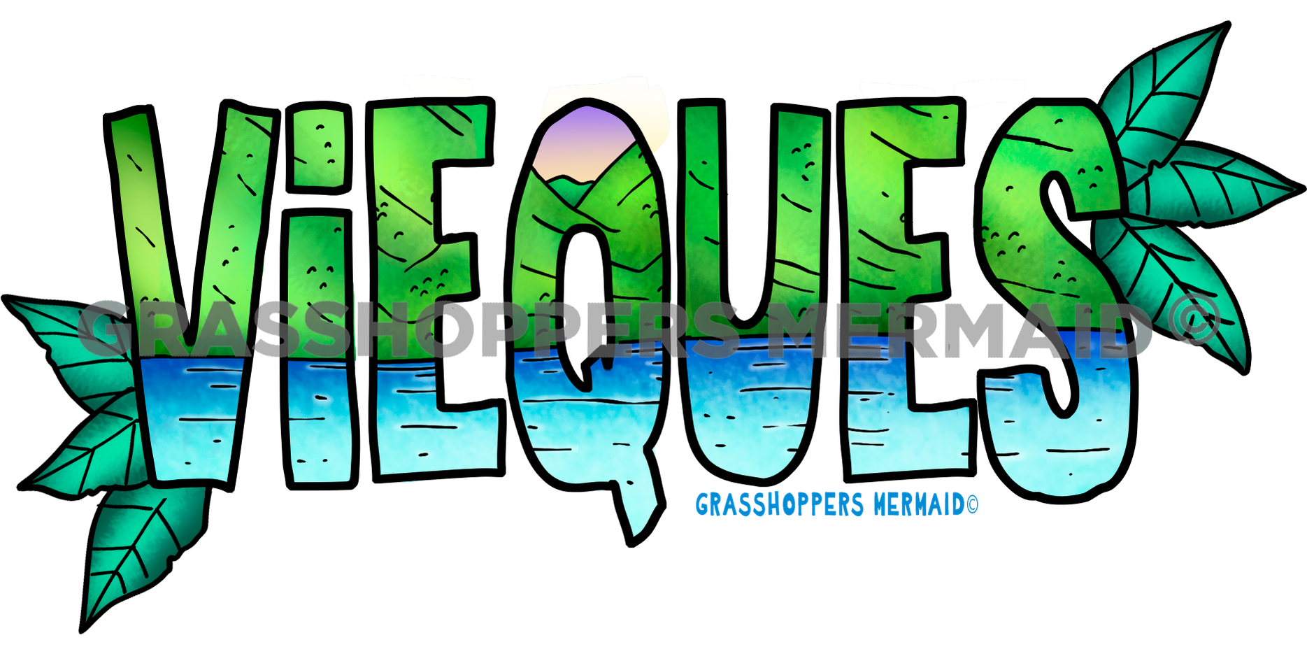 Vieques Beach Text