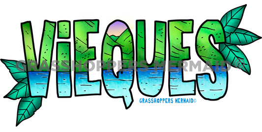 Vieques Beach Text
