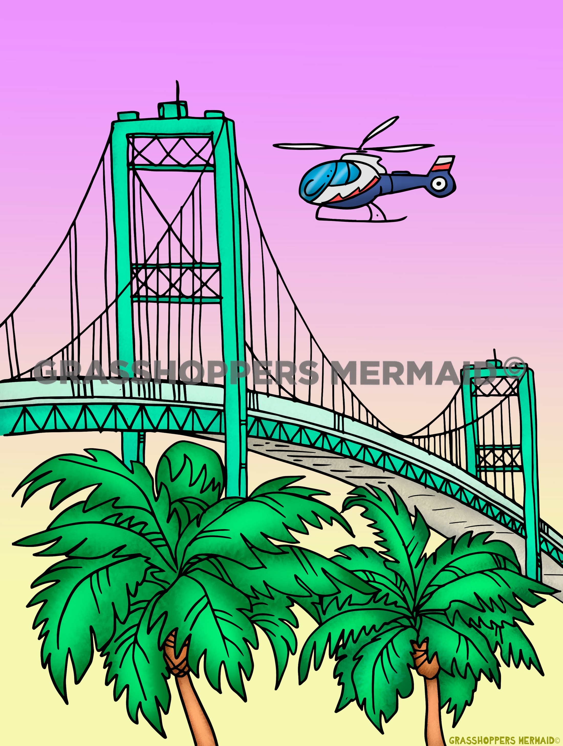 Vincent Thomas with Helicopter