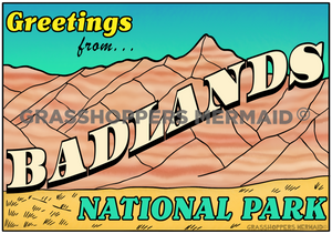Vintage Greetings From Badlands