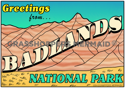Vintage Greetings From Badlands