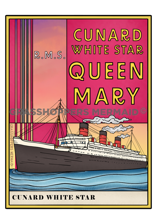 Vintage Queen Mary Poster