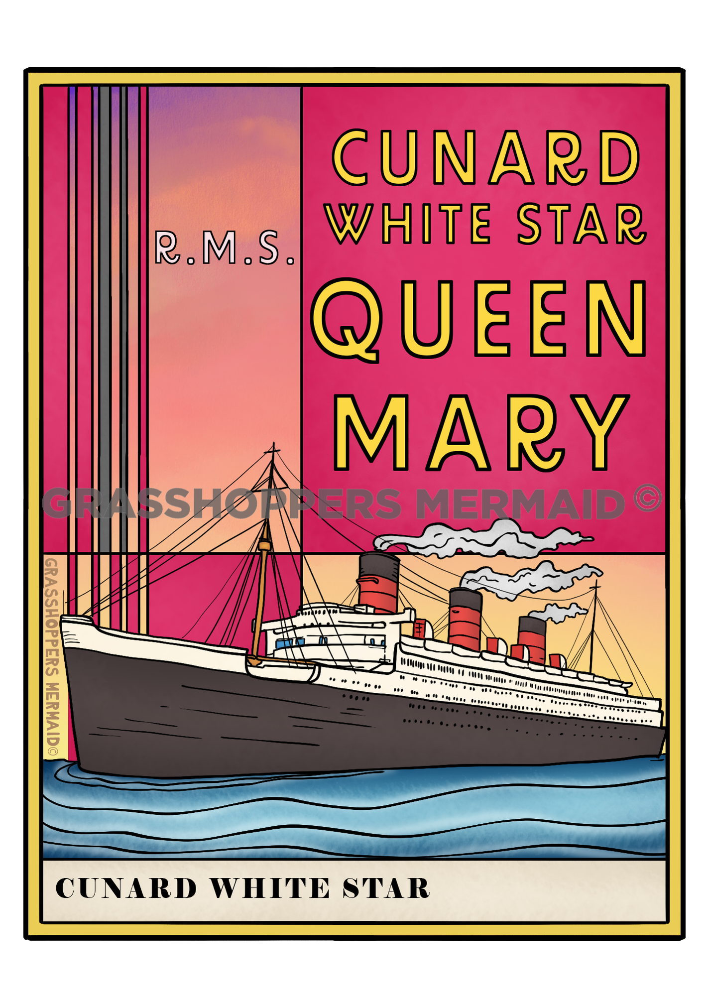 Vintage Queen Mary Poster
