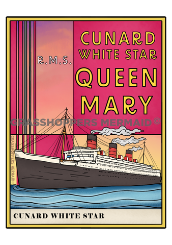 Vintage Queen Mary Poster