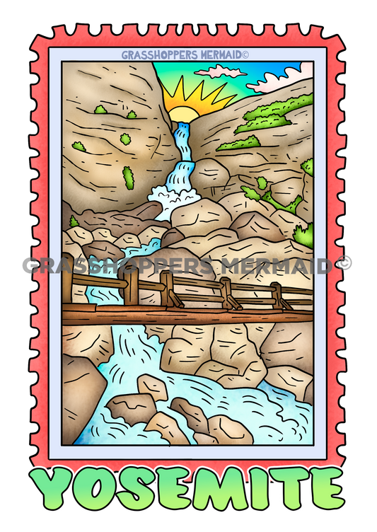Wapama Falls Stamp