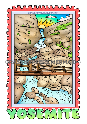 Wapama Falls Stamp