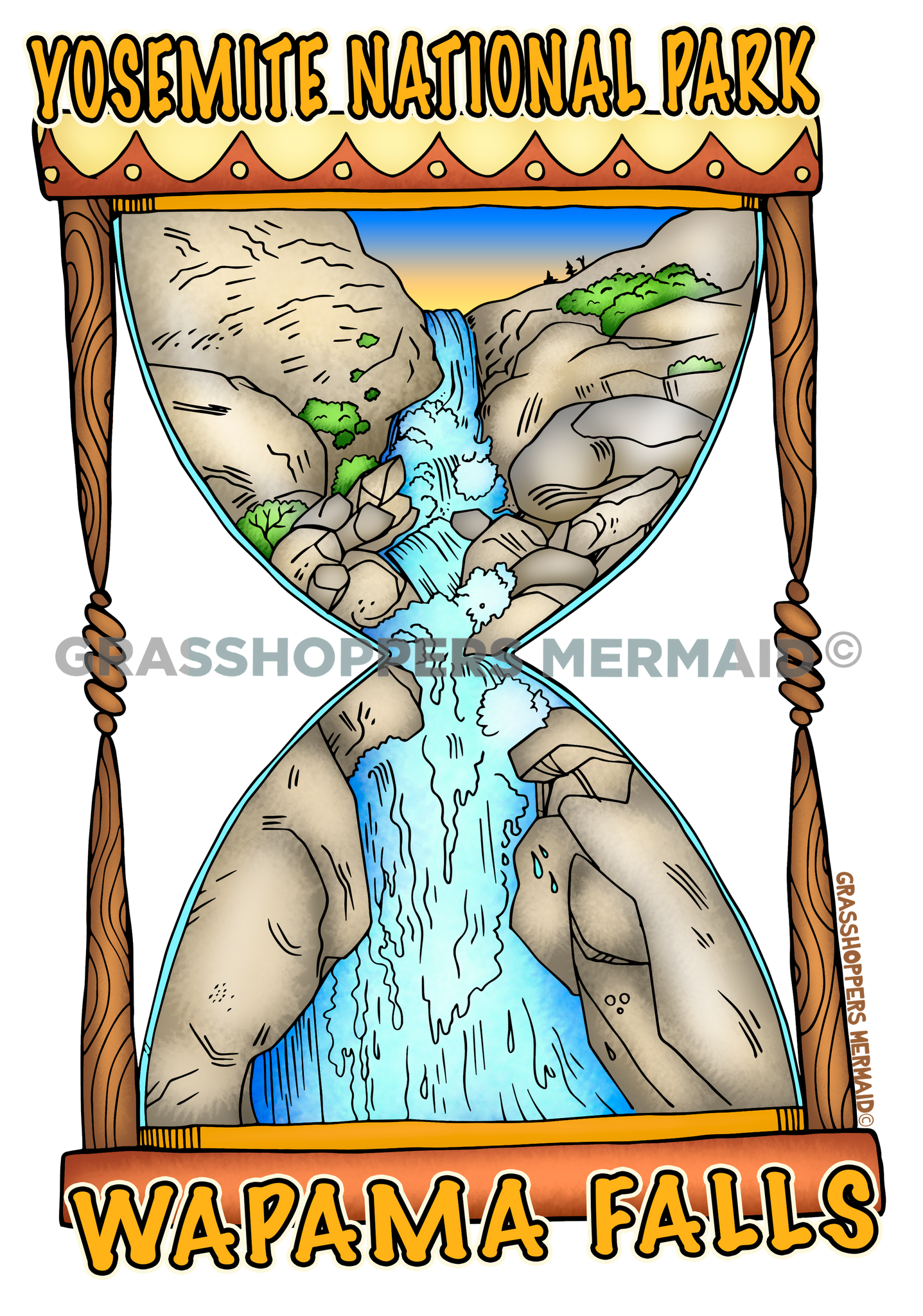 Wapama Falls Hourglass