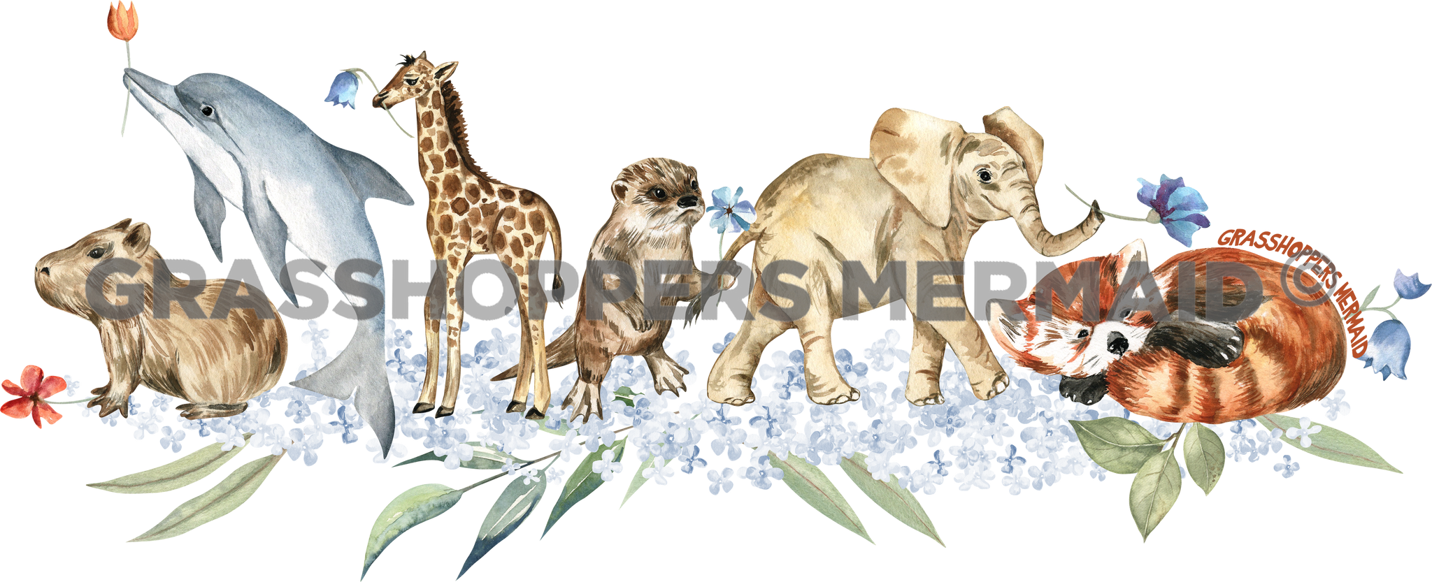 Watercolor Baby Animals