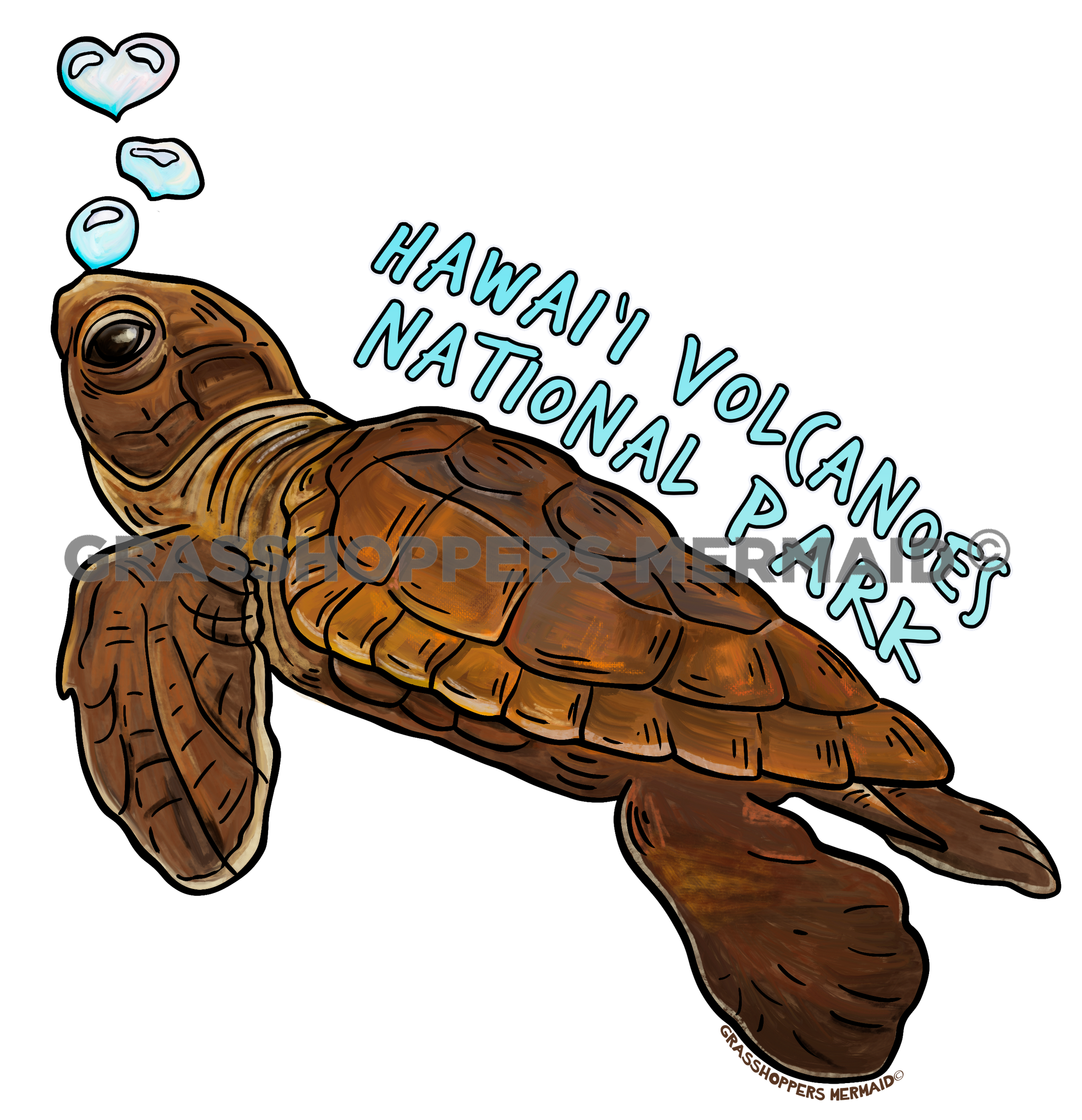 Watercolor Baby Hawksbill