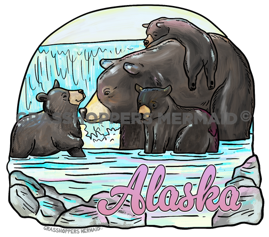 Watercolor Bear Trio