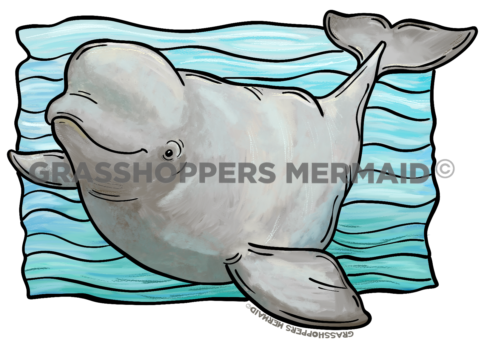 Watercolor Beluga