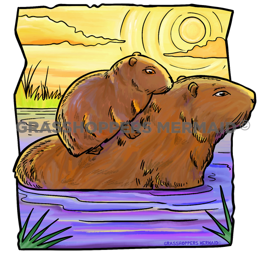 Watercolor Capybara