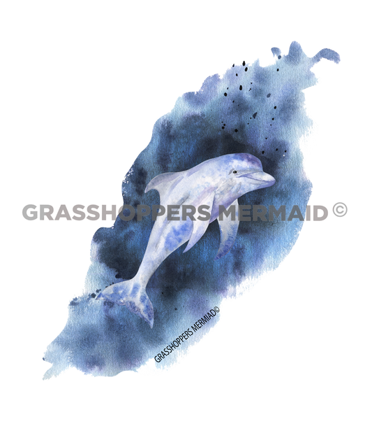 Watercolor Dolphins