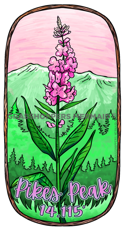 Watercolor Fireweed Frame