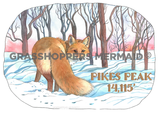 Watercolor Fox Woods
