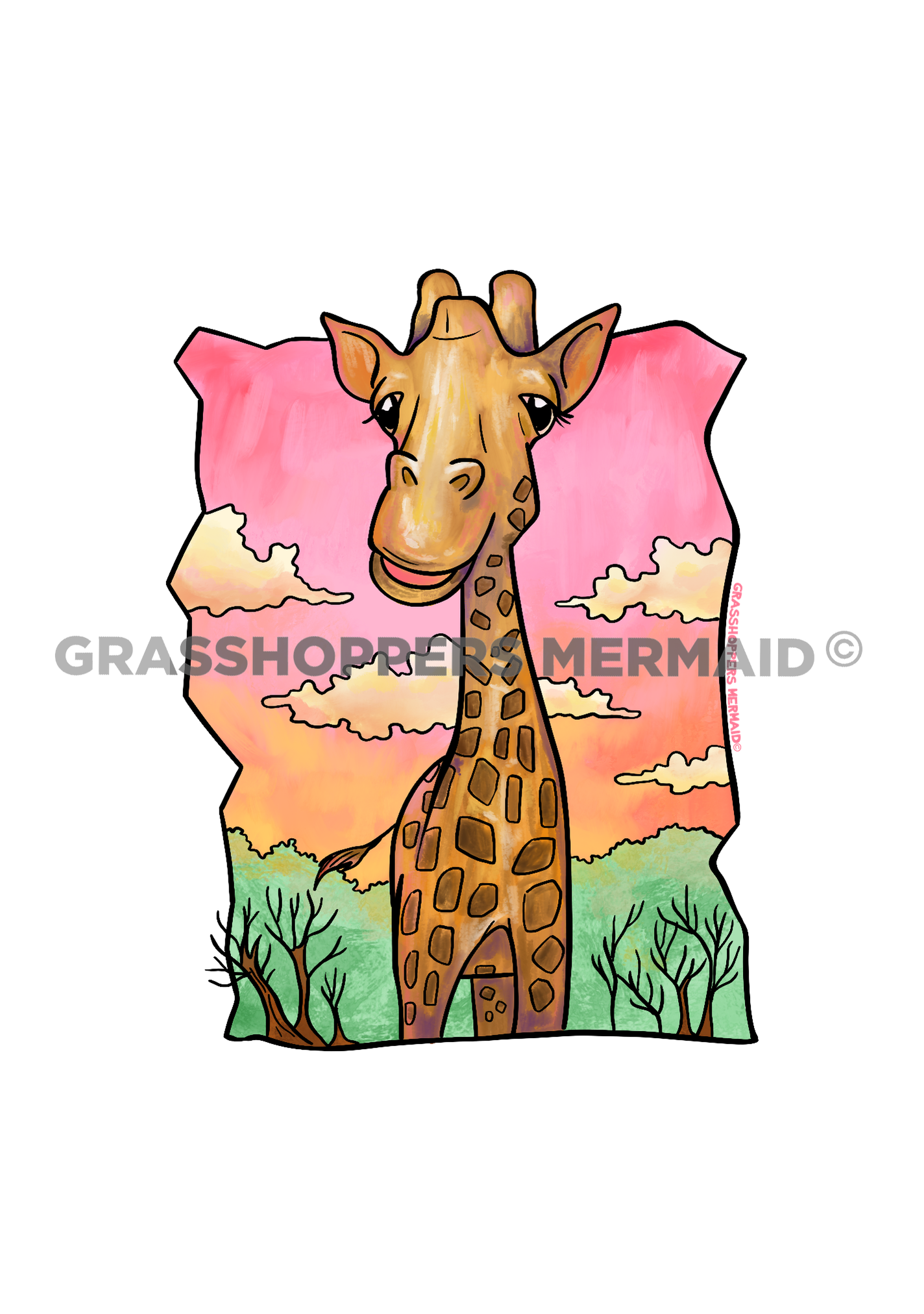 Watercolor Giraffe
