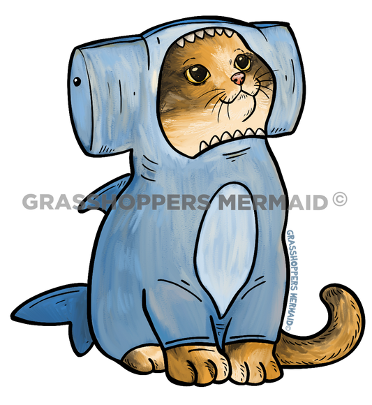 Watercolor Hammerhead Cat