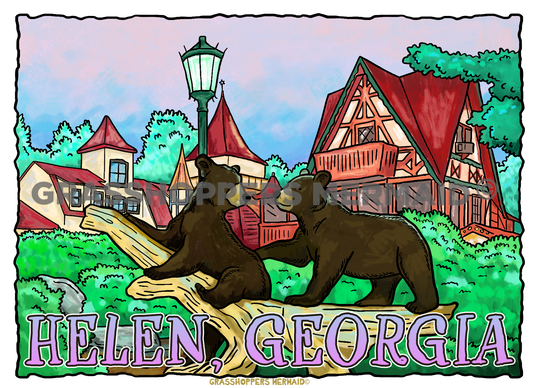 Watercolor Helen Town Center