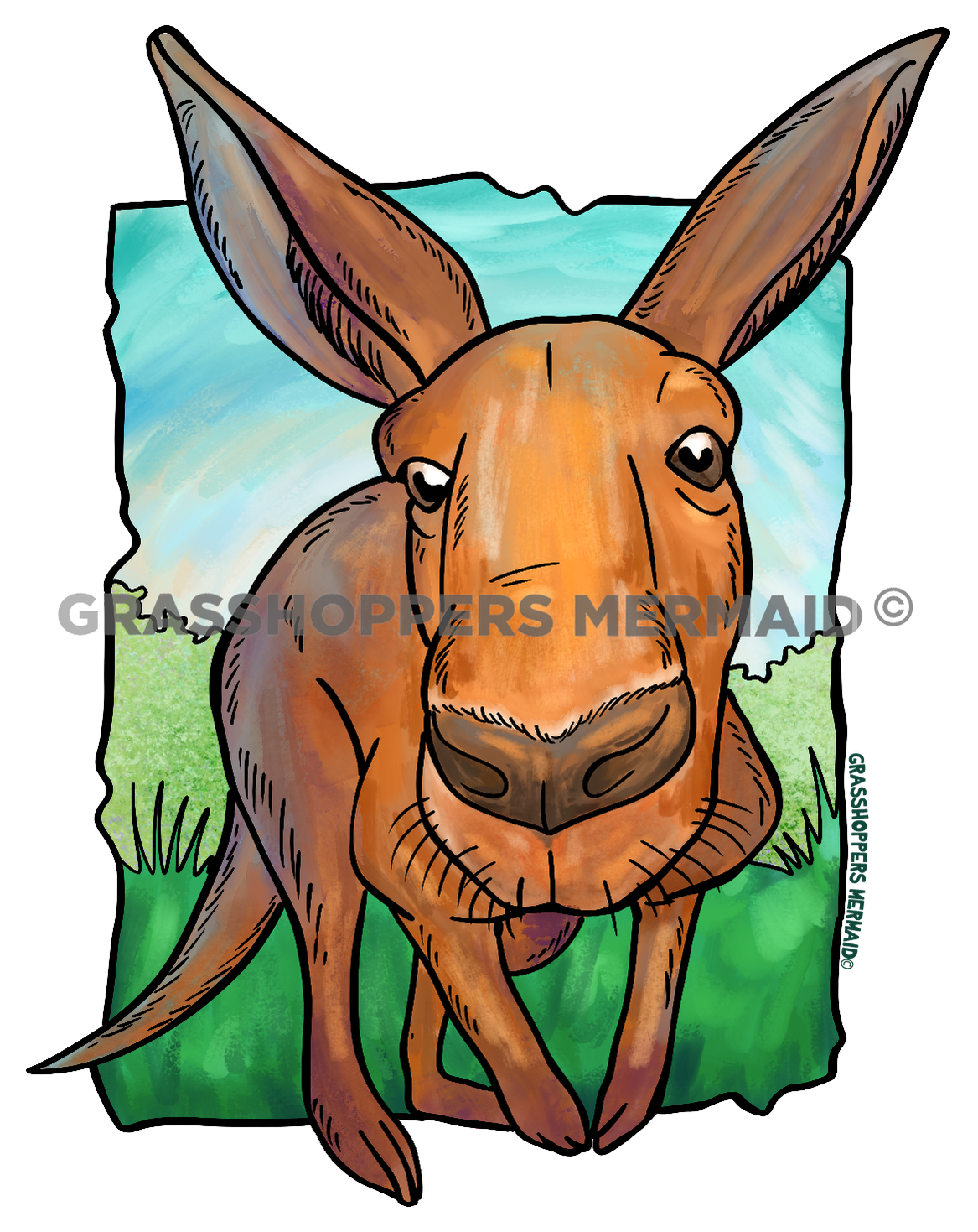 Watercolor Kangaroo