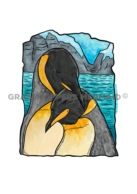 Watercolor King Penguin
