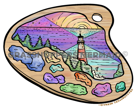 Watercolor Lighthouse Paints